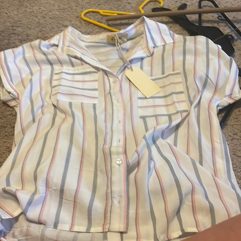 casual womens button up WITH TAGS